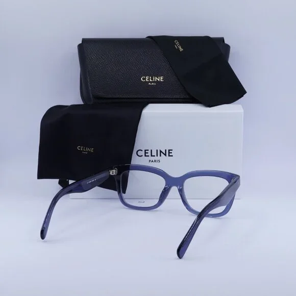 🕶️ New Celine CL41390/F 0BMP 00 Eyeglasses - Blue Frame 52mm